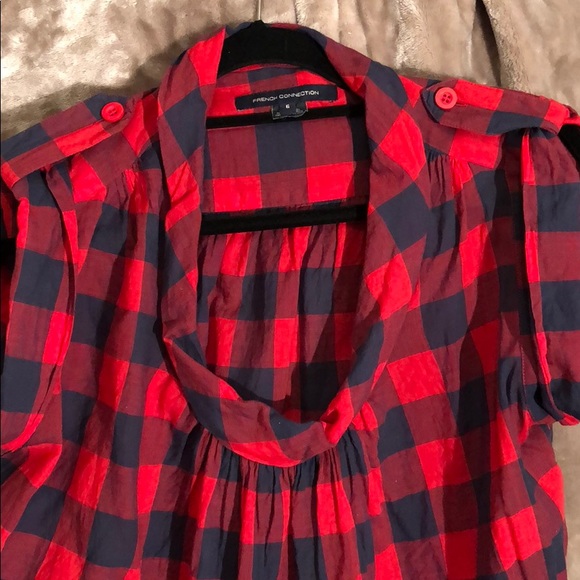 French Connection Plaid Flannel Blouse - Picture 5 of 7